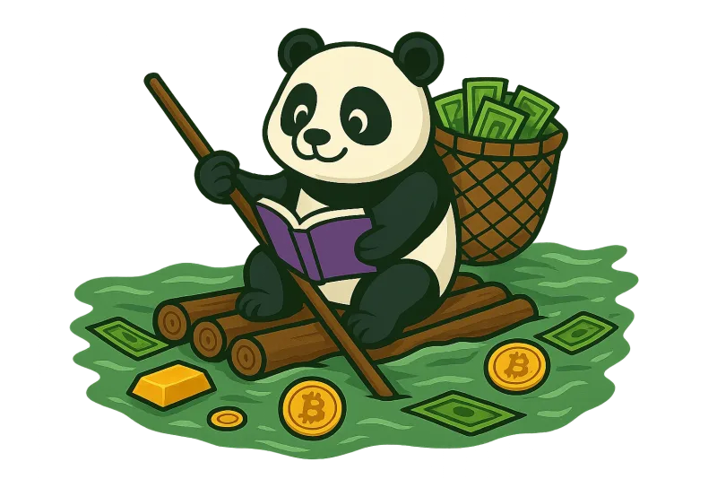Cashflow Panda mit Buch